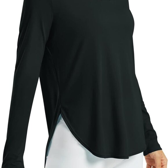 Women's UPF 50+ UV Shirts Long Sleeve Workout Sun Shirt Outdoor Gym Hiking Tops - Picture 1 of 5